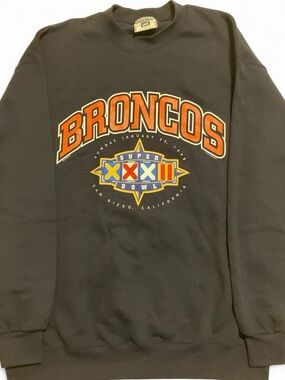 Vintage 90s Denver Broncos 1998 Super Bowl Sweatshirt Heavyweight Lee USA Size L